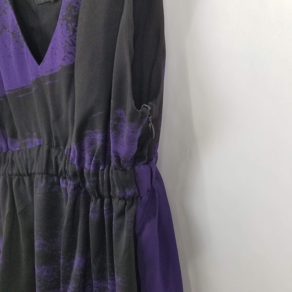 Buffalo David Bitton Purple & Black Sleeveless V-Neck Mini Dress – Size Small - Picture 5 of 6